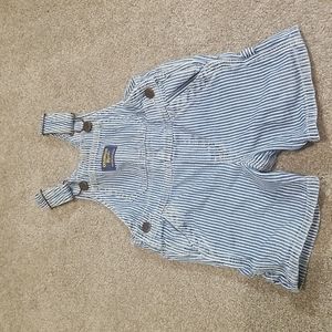 OshKosh B'gosh Striped Overalls Size 12 months